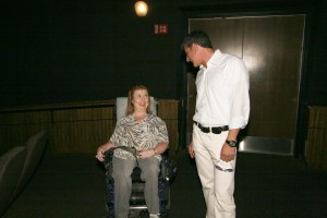 Director Jenni Gold & Executive Producer David F. Alfonso, getting excited.